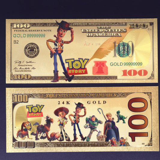 Toy Story Collectible Golden Foil Banknotes