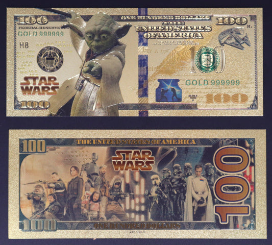 Star Wars Jedi Collectible Golden Foil Banknote