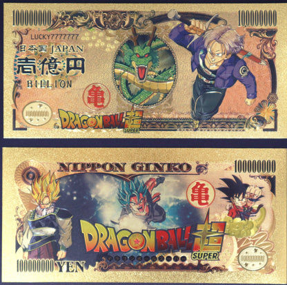 Dragon Ball Z Characters - Collectible Golden Foil Banknote - 1
