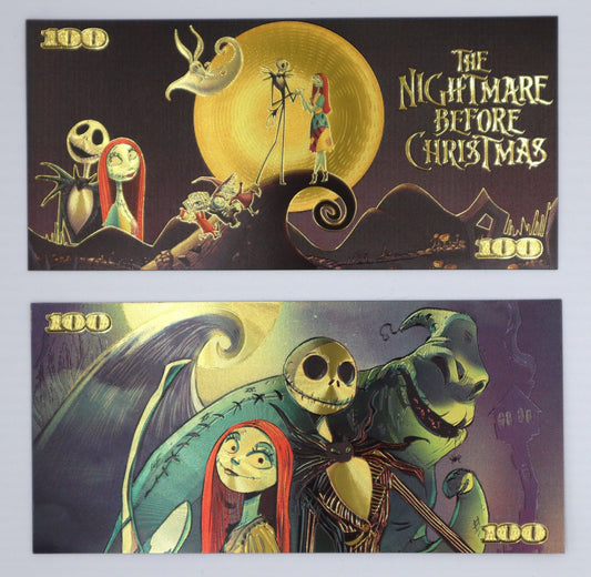 The Nightmare before Christmas - Collectible Golden Foil Banknote