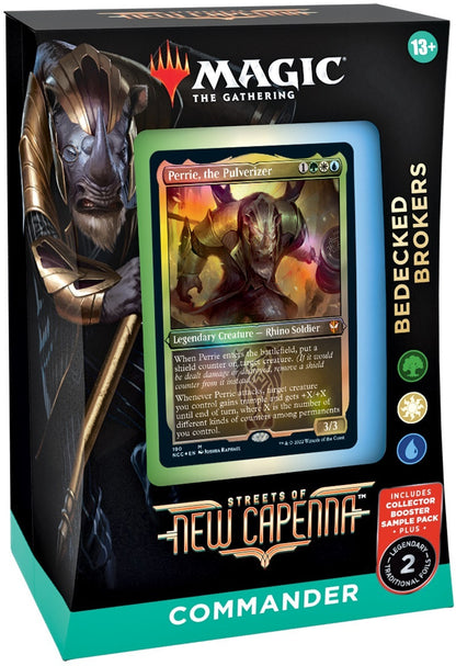 Magic the Gathering Streets of New Capeena Commander Deck GREEN/WHITE/BLUE Bedecked Brokers (MP)