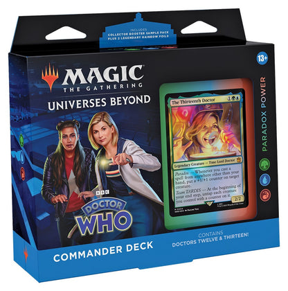 Magic the Gathering Universes Beyond Doctor Who Commander Deck GREEN/BLUE/RED Paradox Power (SD4)