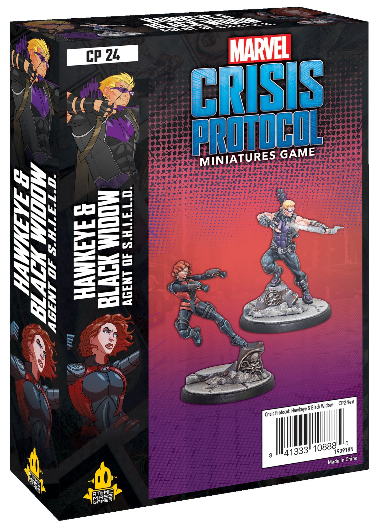 [Grade B] Marvel Crisis Protocol Hawkeye and Black Widow