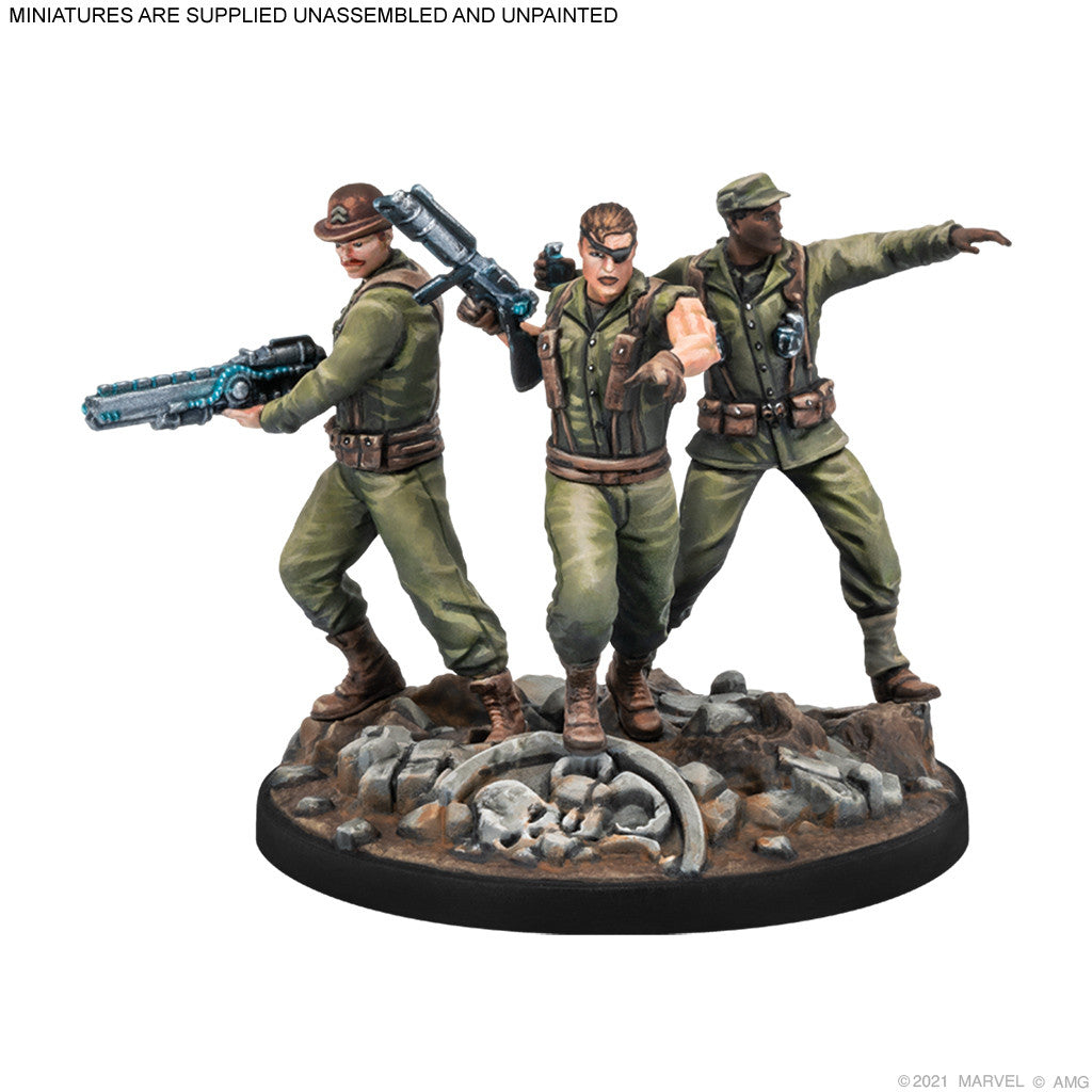 [Grade A] Marvel Crisis Protocol Nick Fury Sr & the Howling Commandos
