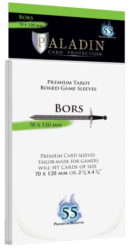 [Grade A] Paladin Premium Bors Clear Sleeves - (70 x 120 mm) (55 Sleeves Per Pack)