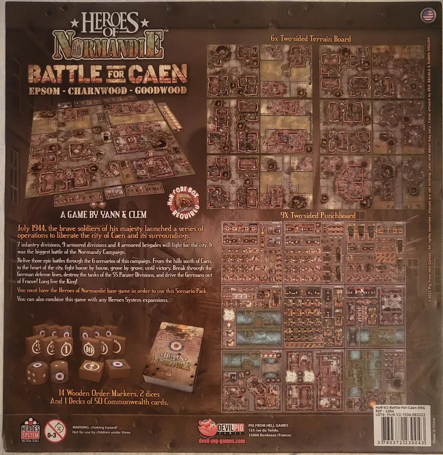 [Grade A] Heroes of Normandie Big Red One Edition Battle for Caen Operation Epsom, Charnwood & Goodwood