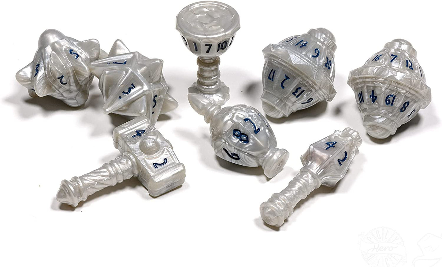 [Grade A] PolyHero Cleric 8 Dice Set Spirited Steel