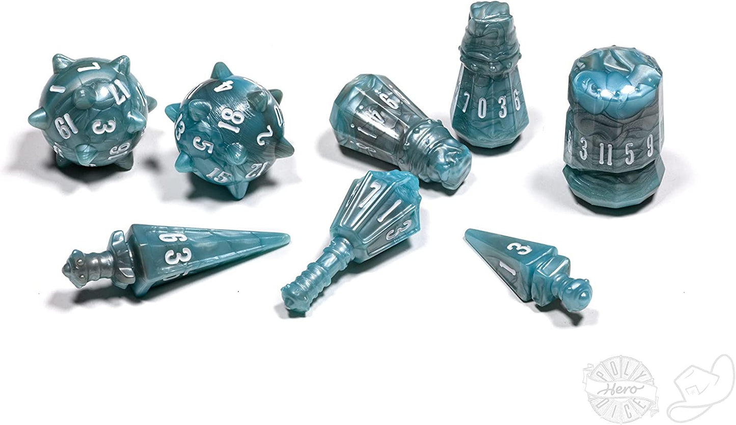 [Grade A] PolyHero Warrior 8 Dice Set Stalwart Storm