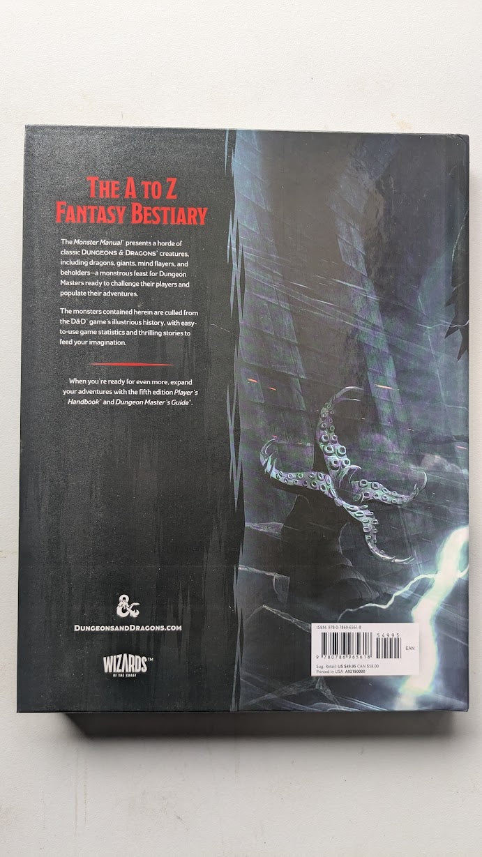 D&D Dungeons & Dragons Monster Manual Hardcover