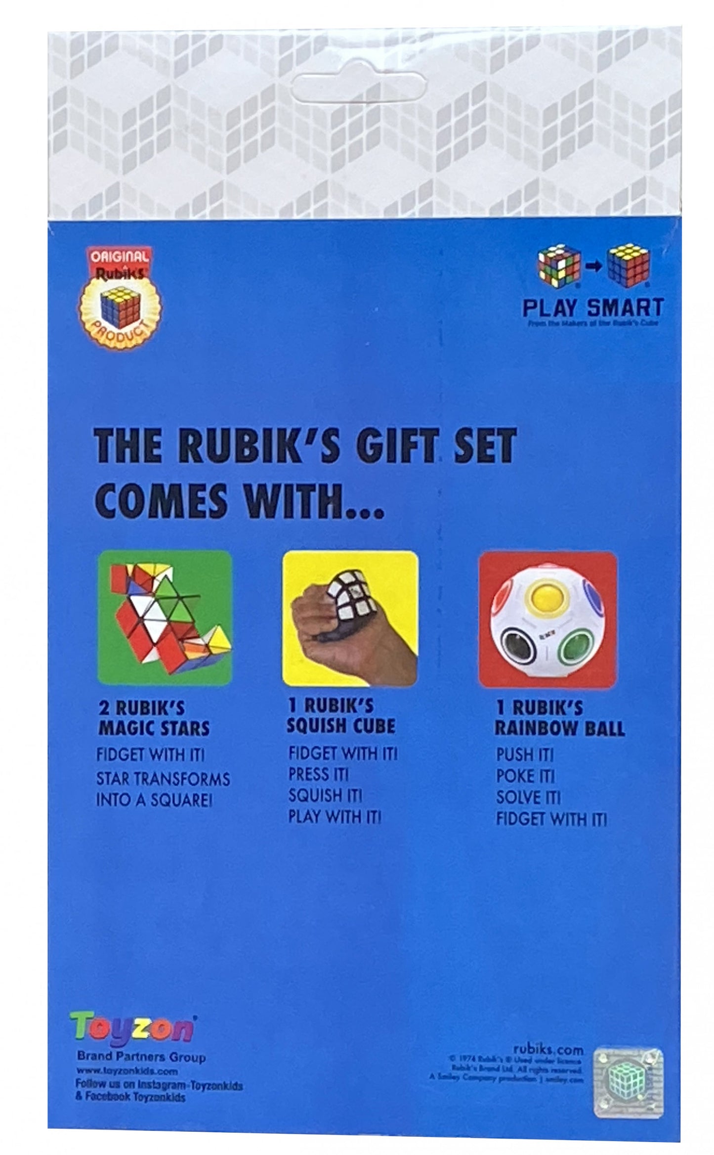 [Grade C] Rubiks Gift Set (Includes Rainbow Ball, Squishy Cube and Magic Star)
