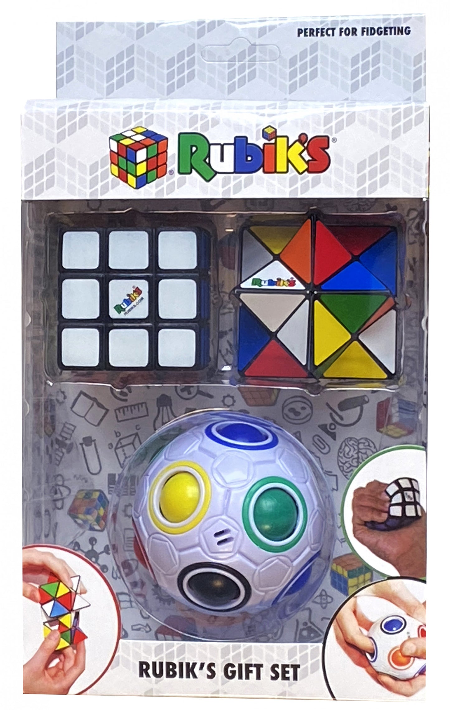 [Grade C] Rubiks Gift Set (Includes Rainbow Ball, Squishy Cube and Magic Star)