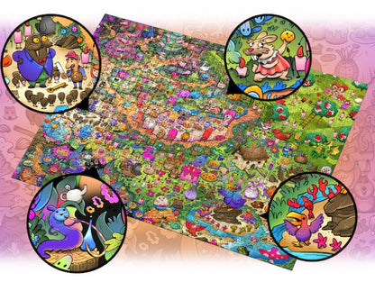 [Grade B] Vizzles Alice In Wonderland 1000pc Jigsaw Puzzle