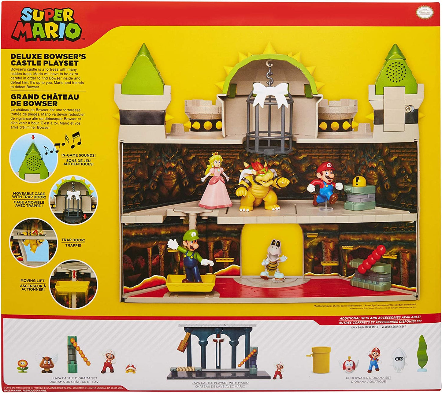 [Grade B] World of Nintendo 2.5" Deluxe Bowsers Castle Playset
