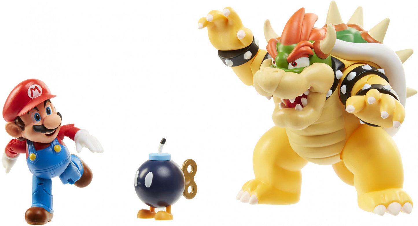 [Grade C] World of Nintendo Mario vs Bowser Diorama Set